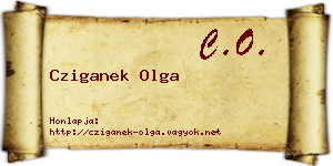 Cziganek Olga névjegykártya